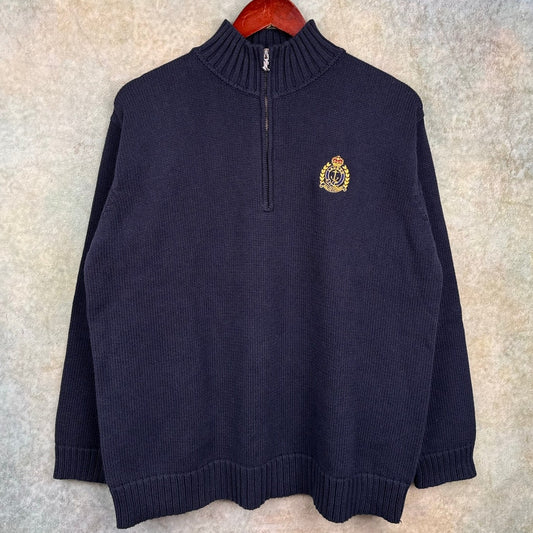VTG 90s Ralph Lauren Cookie Crest Sweater M
