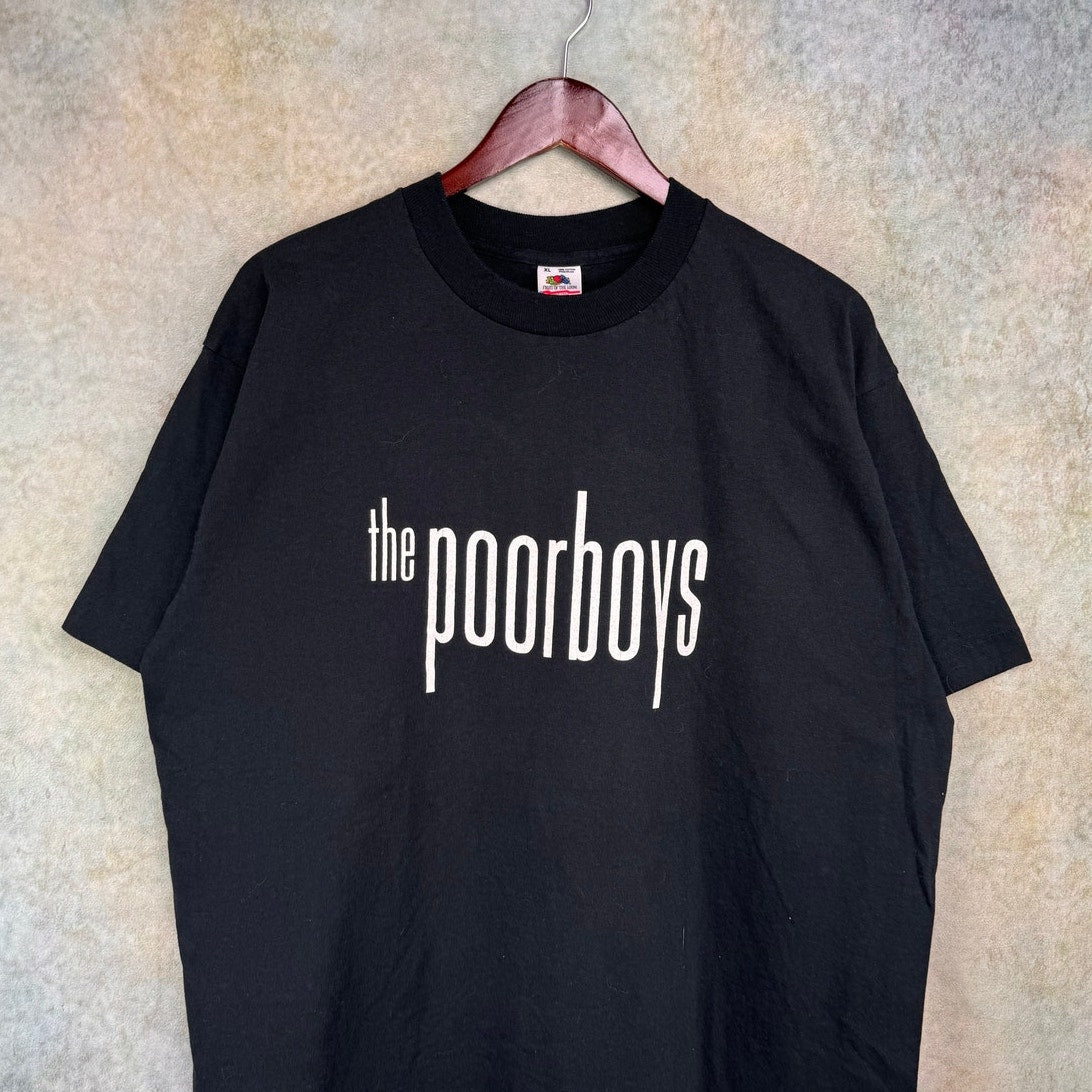Vintage 1992 The Poorboys Pardon Me Promo Single Stitch T Shirt Sz XL Black Mens