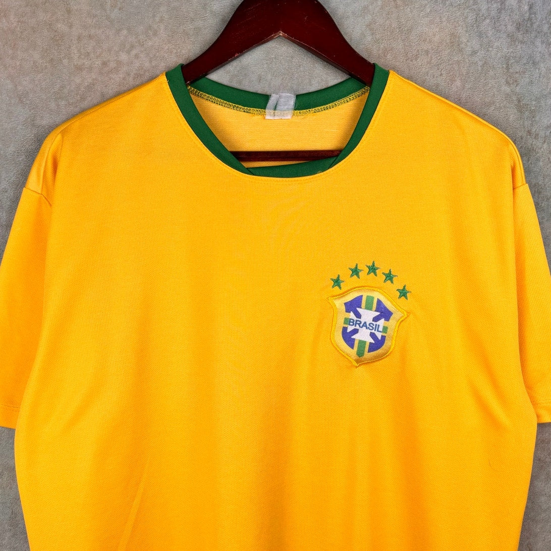 VTG Y2K Neymar Brasil Soccer Jersey Mens L