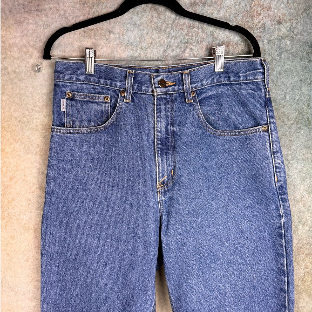VTG 90s Carhartt Denim Work Jeans 32x34