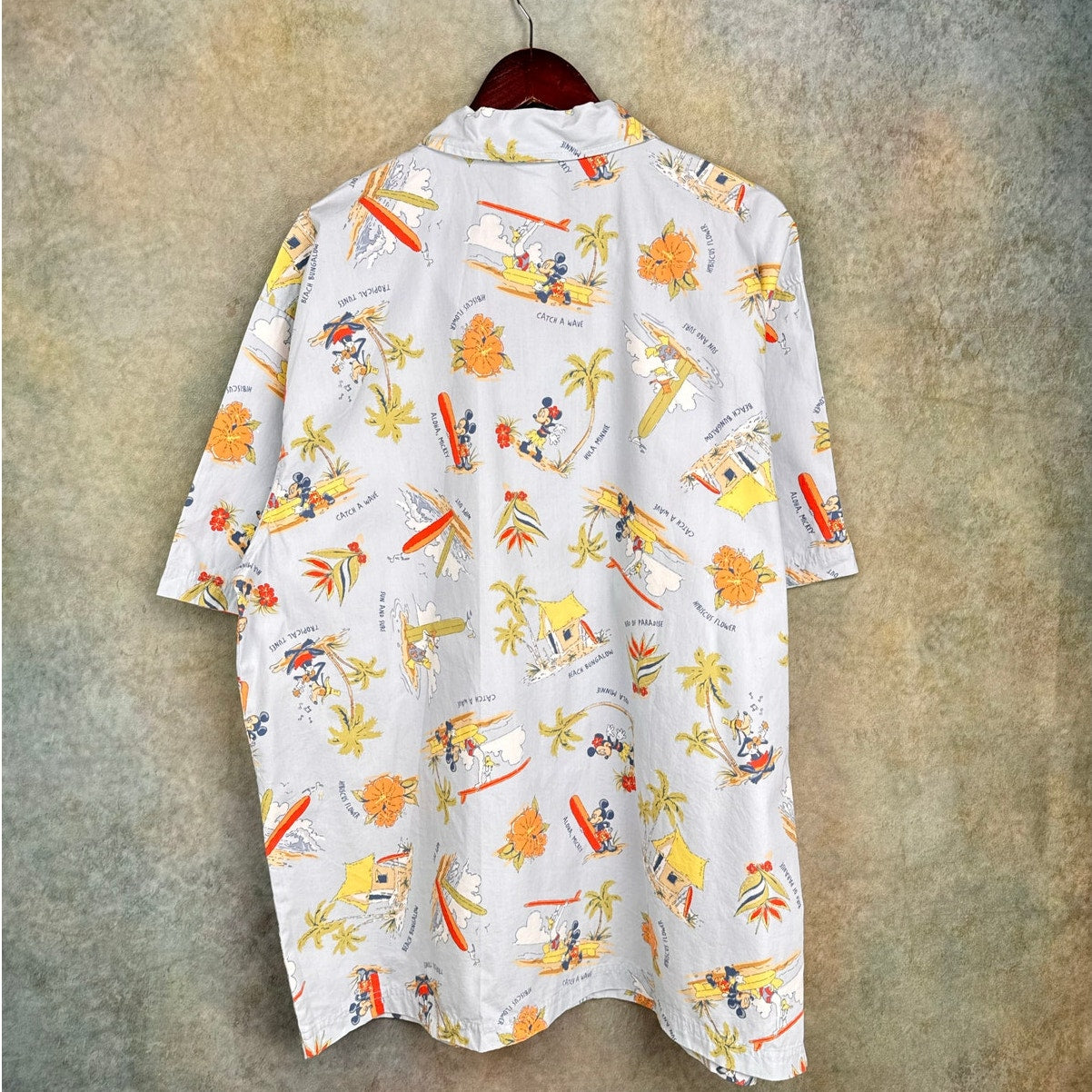 Y2K Disney Hawaiian Button Up Shirt XL