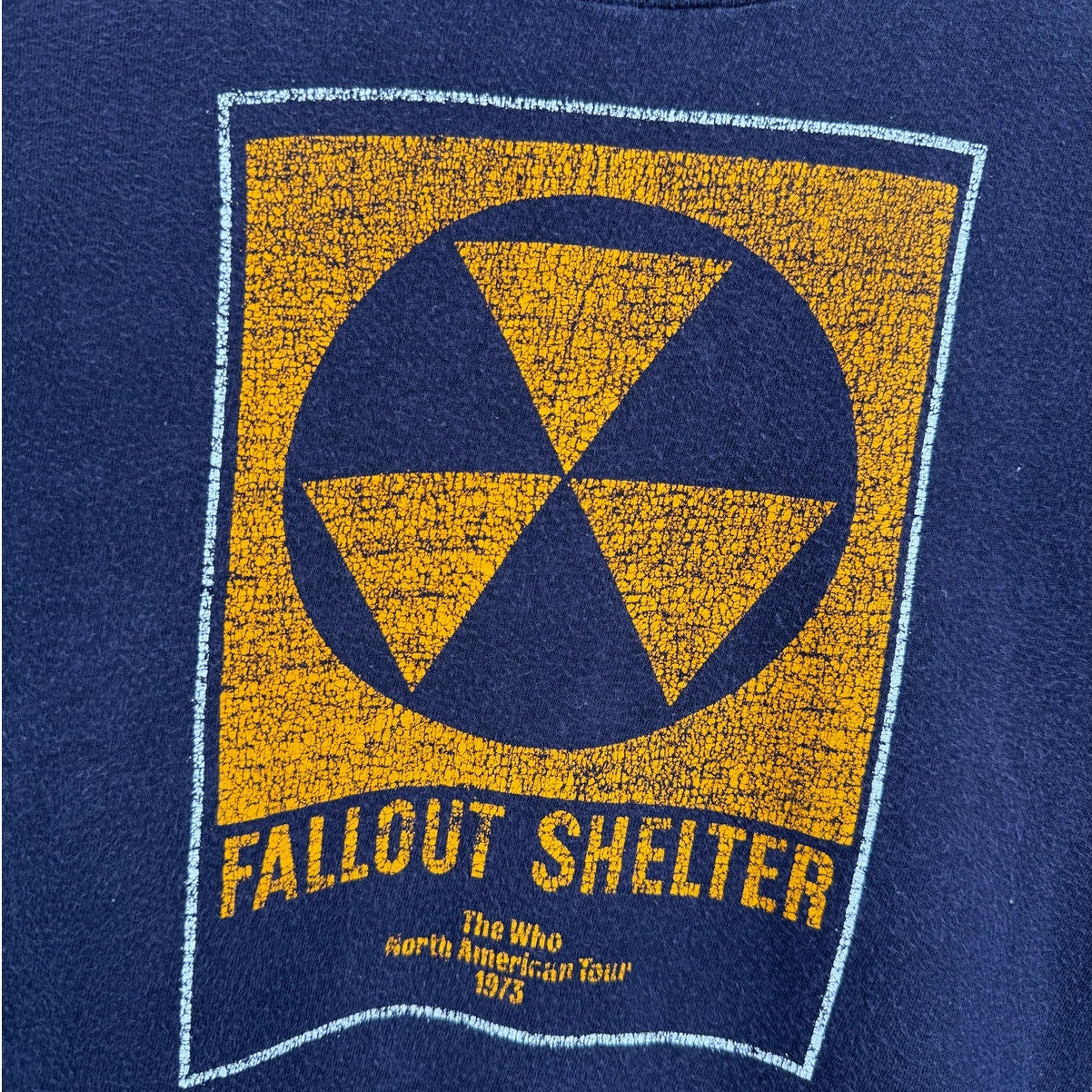 VTG 1973 The Who Fallout Shelter North AmericanTour T Shirt L