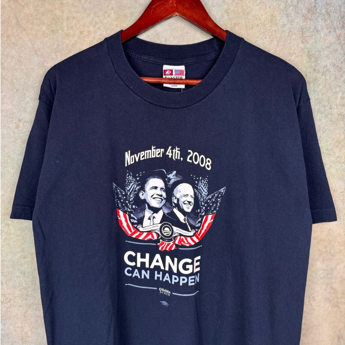 VTG 2008 Barrack Obama Biden Campaign T Shirt L