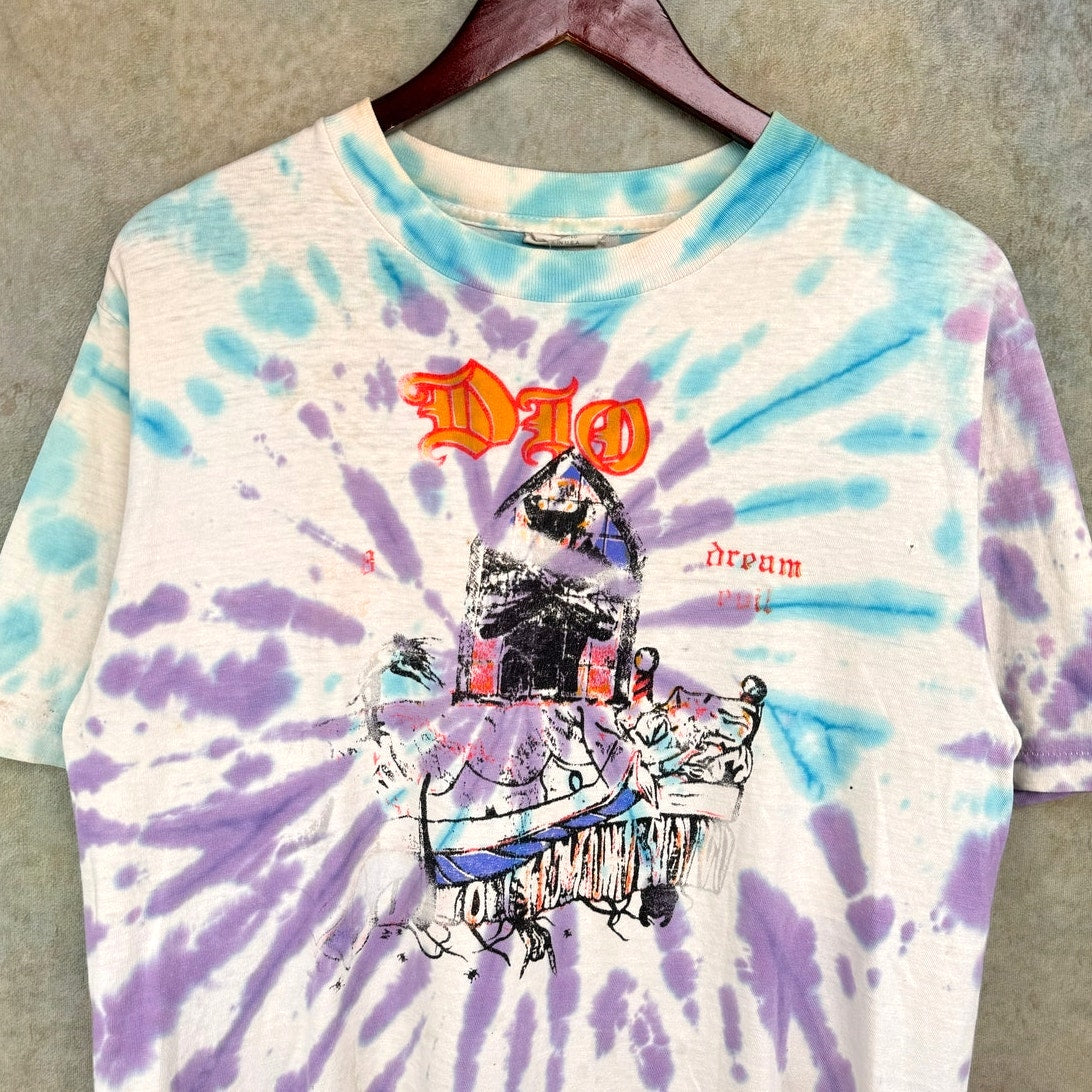 VINTAGE MEGADETH PEACE SELLS 1986 BAND T SHIRT SZ L SINGLE STITCH METAL TIE DYE