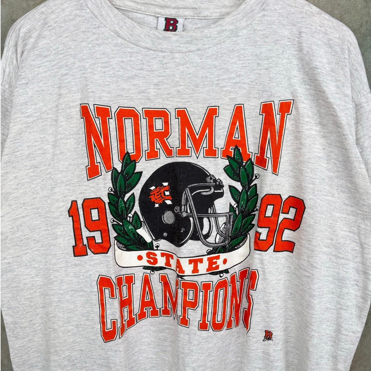 VTG 1992 Norman Oklahoma Football State Champs T Shirt L
