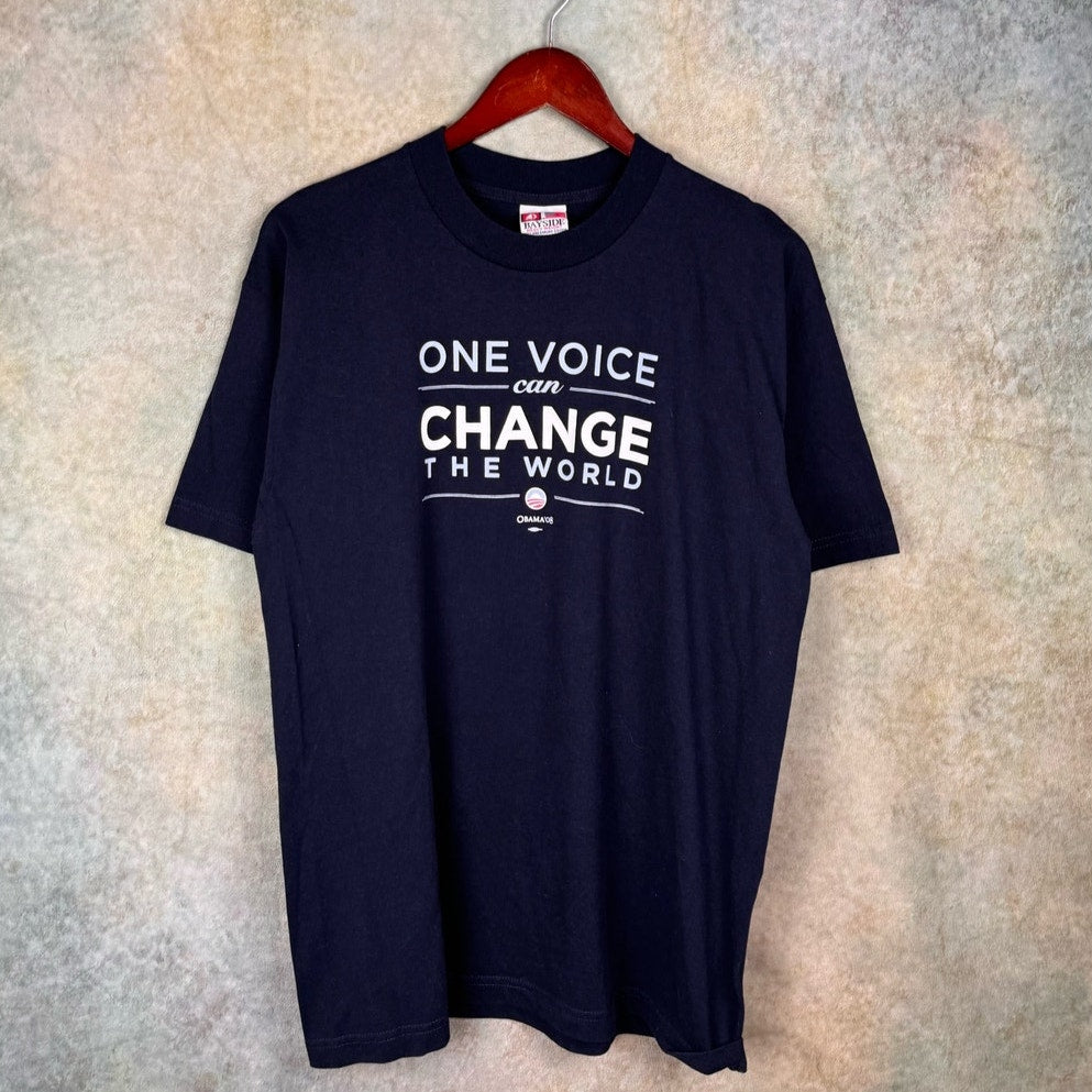 VTG 2008 Barrack Obama Campaign T Shirt L