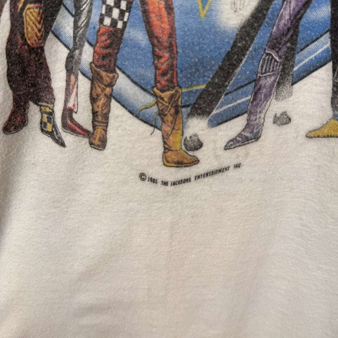 VTG 1984 Jackson 5 Band T Shirt Sz L
