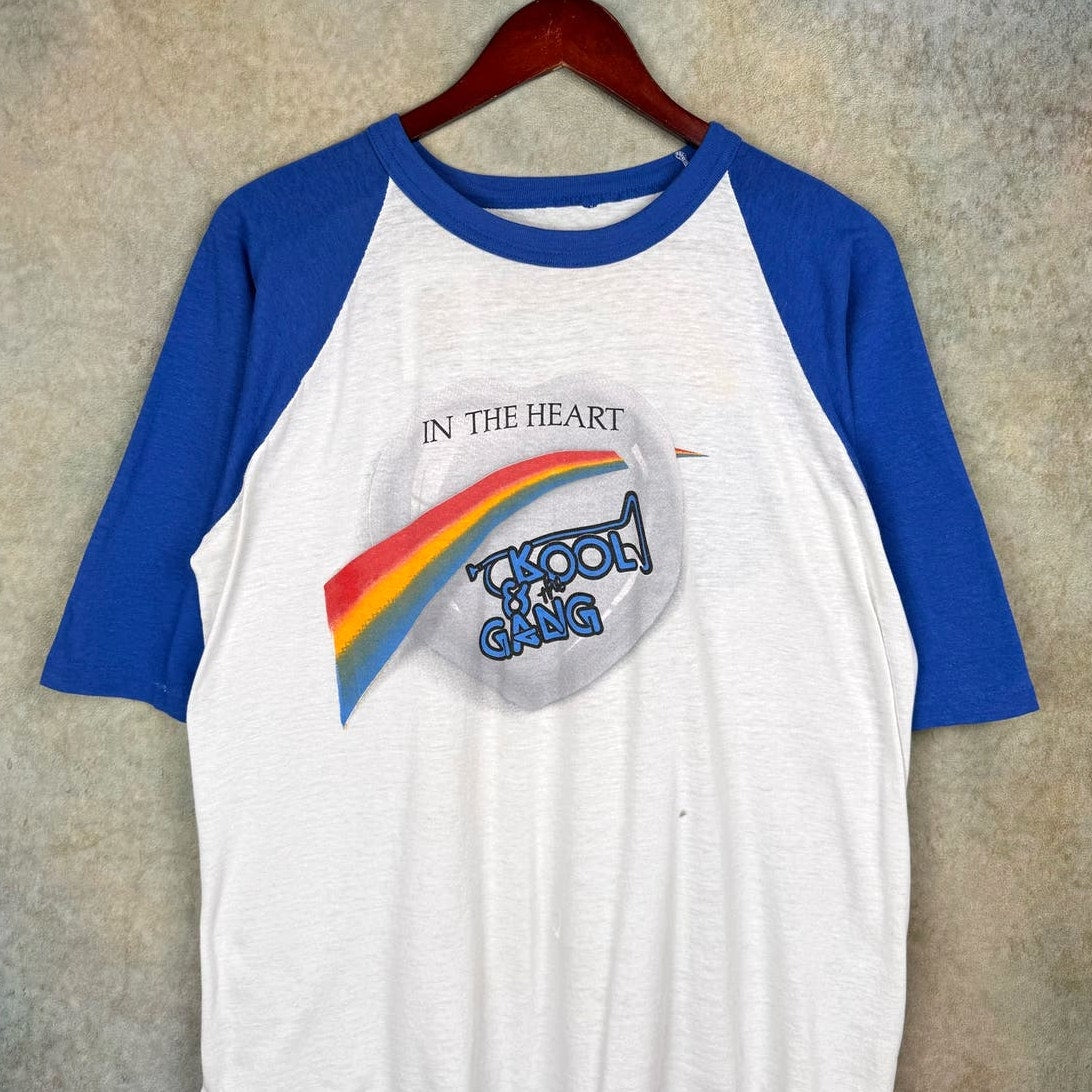 VTG 1984 Kool & The Gang In The Heart Band Tour T Shirt Sz L