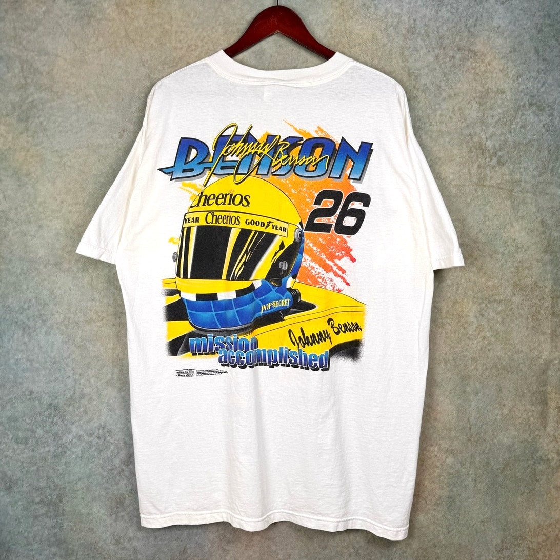 VTG 90s Nascar Big Print T Shirt XL