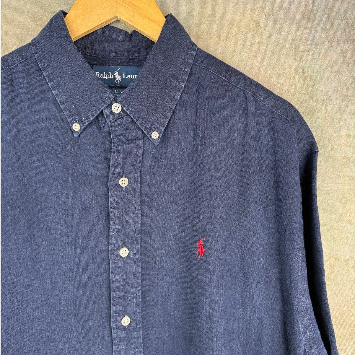 VTG 90s Polo Ralph Lauren 100% Linen Shirt L