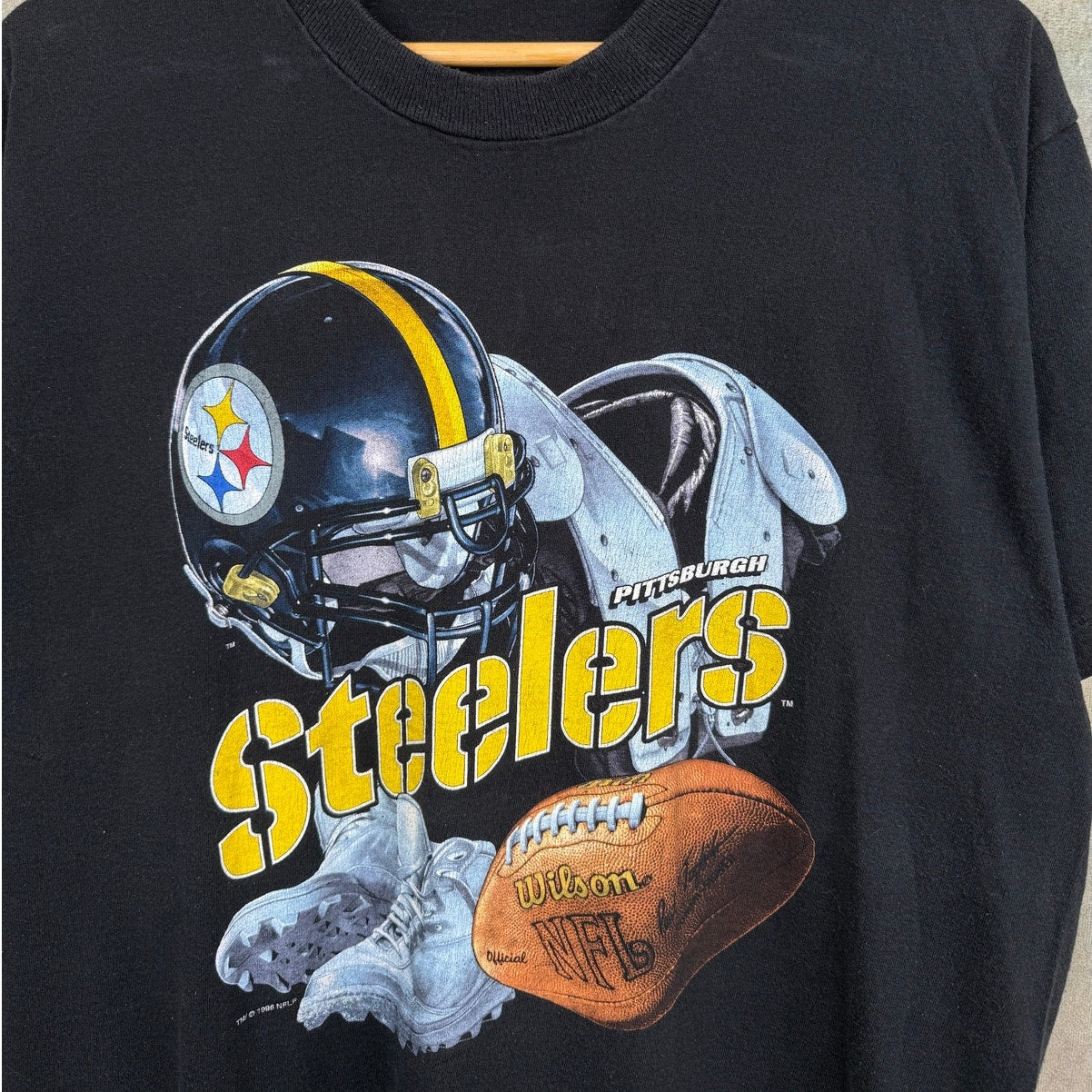 VTG 90s Pittsburgh Steelers NFL T Shirt L