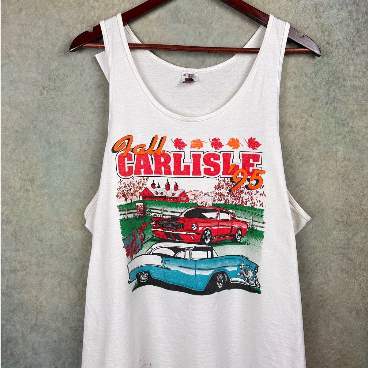 Vintage 90s Retro Car Graphic Tank Top USA Made