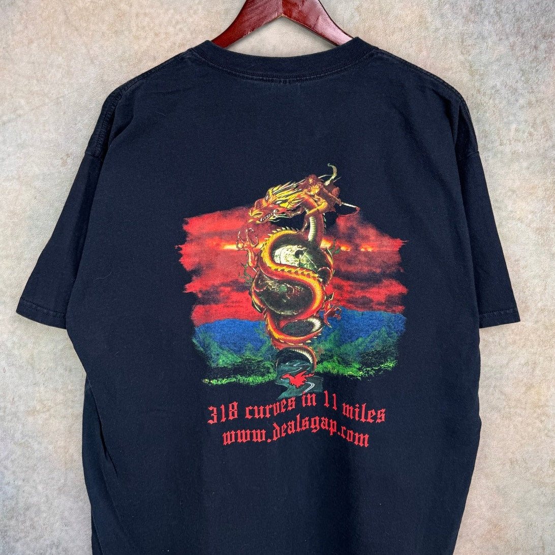 VTG Y2K Biker Snake Dragon T Shirt XL
