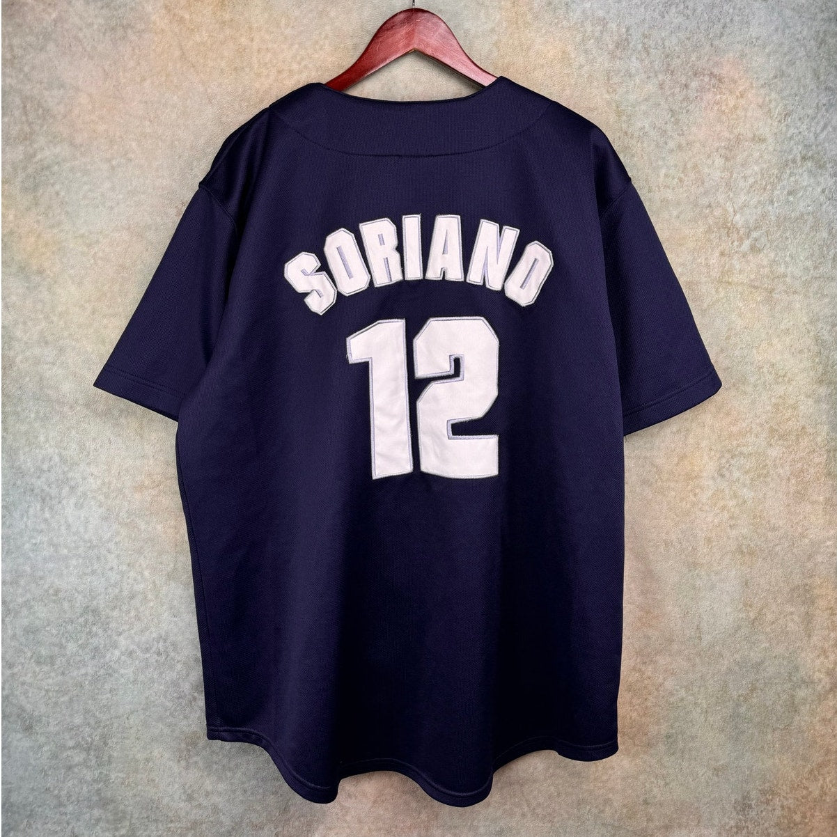 2003 New York Yankees Alfonso Soriano Jersey Sz XL Navy Blue #12 Stitched MLB