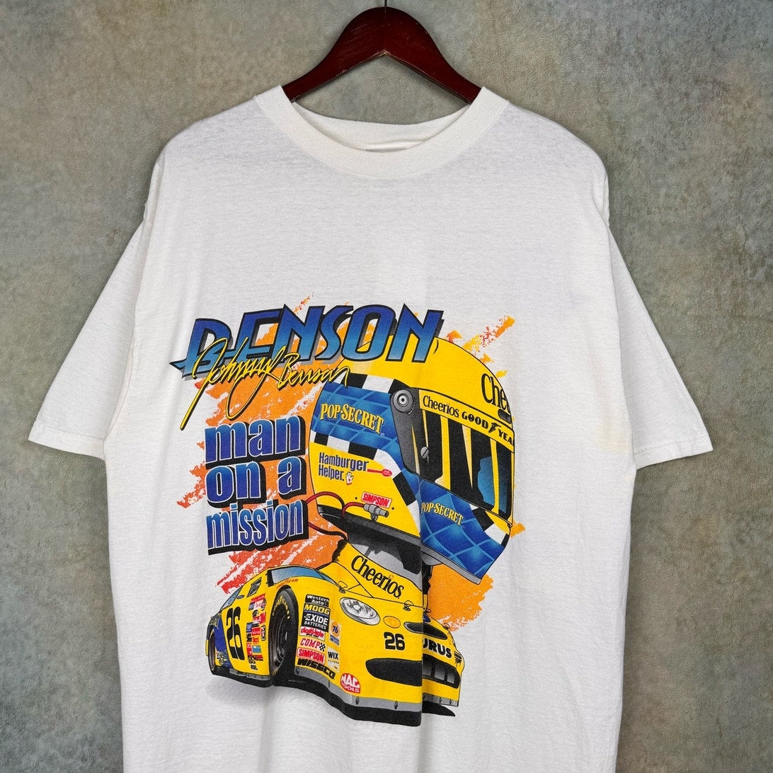 VTG 90s Nascar Big Print T Shirt XL