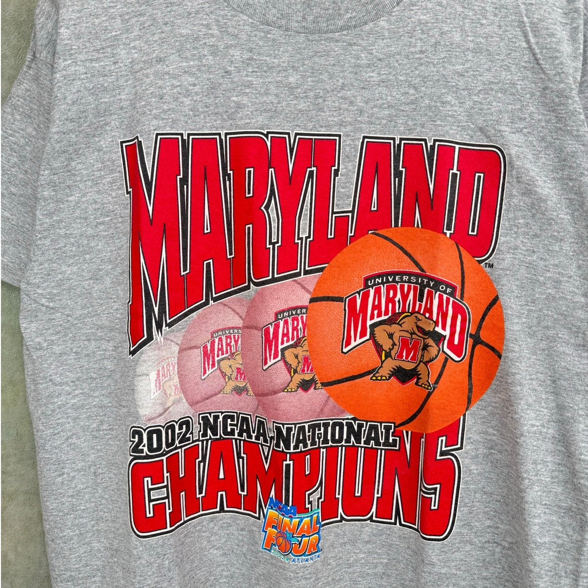 VTG 2002 Maryland Terrapins NCAA Champs T Shirt Sz L