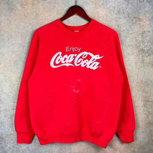 VTG 90s Coca Cola Coke Raglan Sweatshirt L