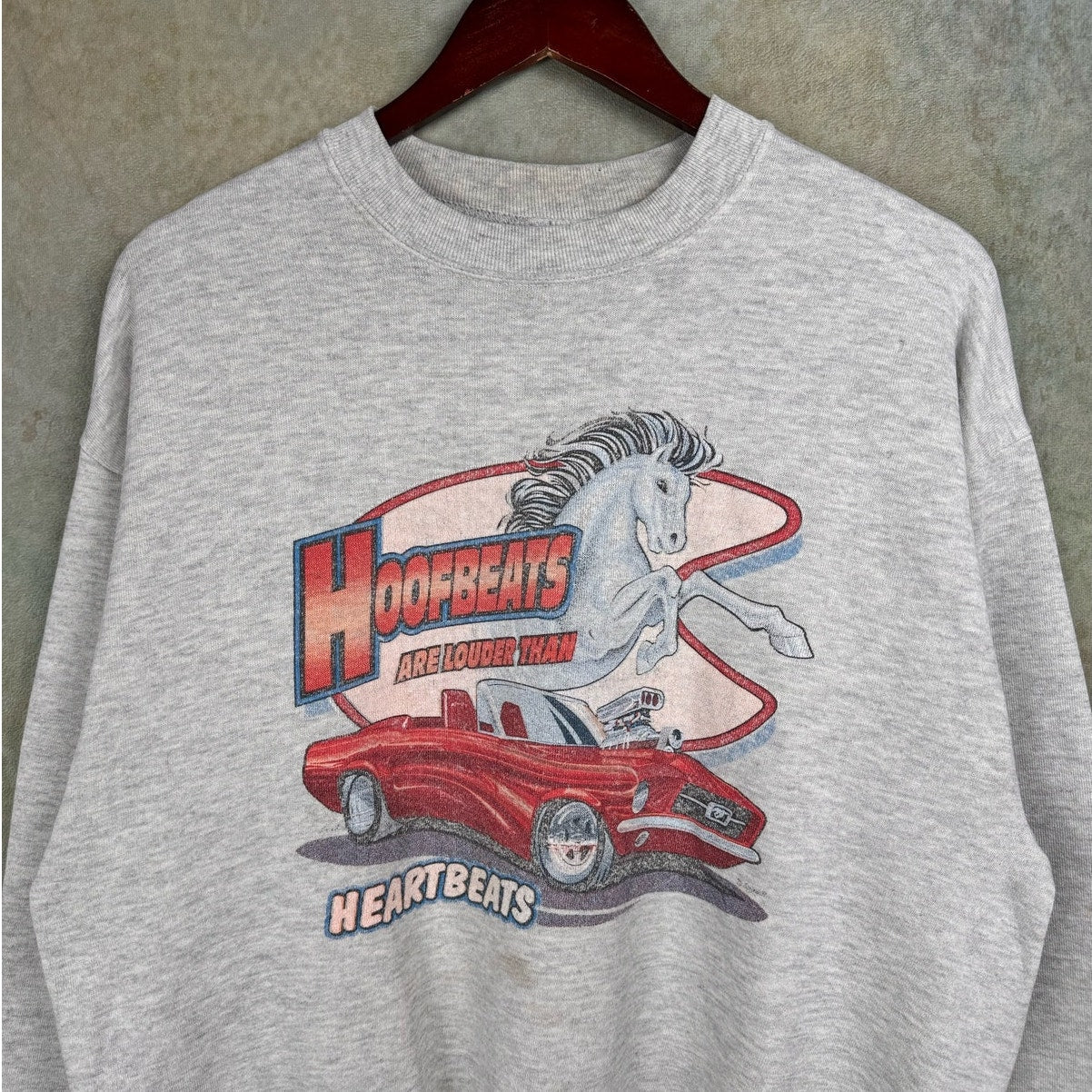 VTG 90s Ford Mustang Crewneck Sweatshirt L
