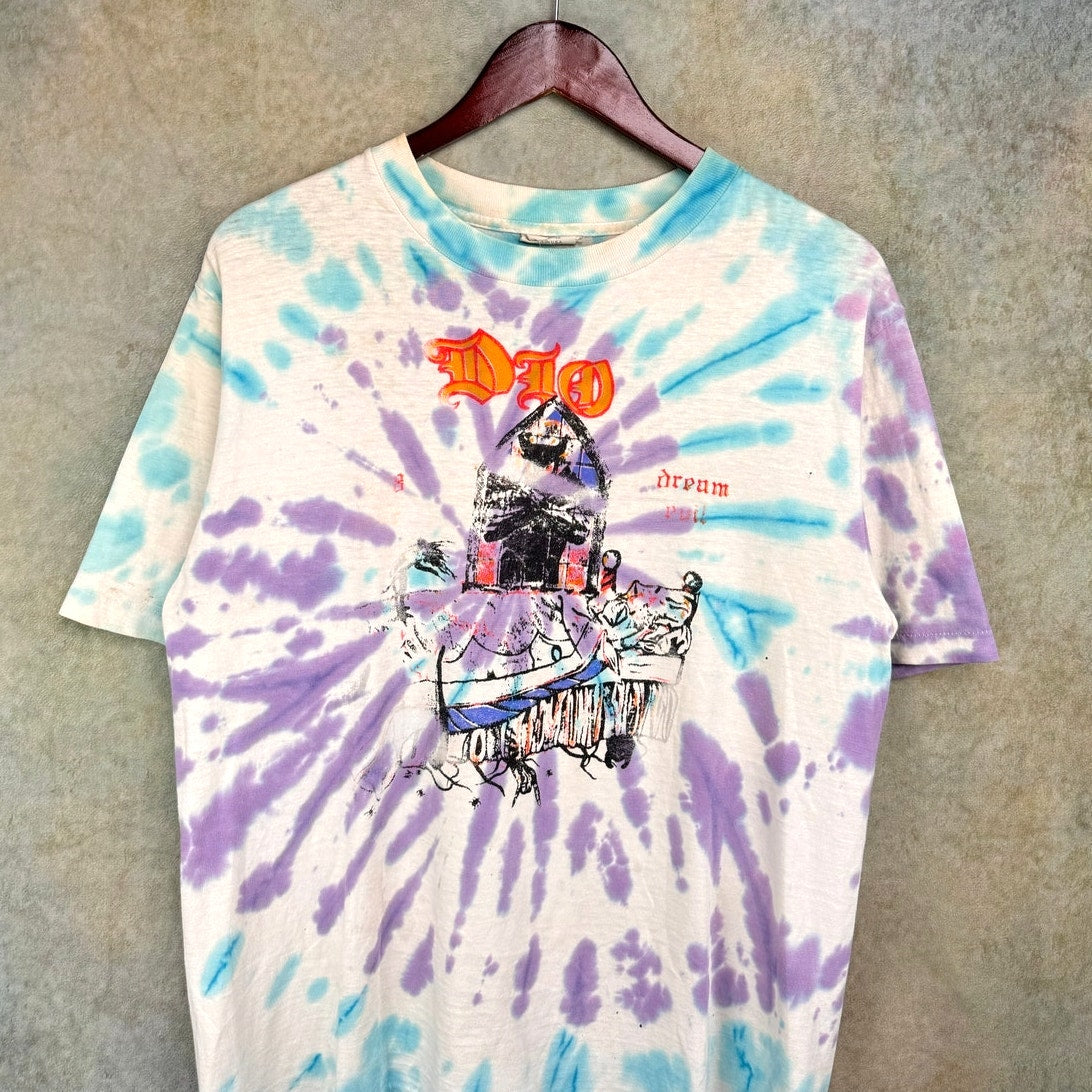 VINTAGE MEGADETH PEACE SELLS 1986 BAND T SHIRT SZ L SINGLE STITCH METAL TIE DYE