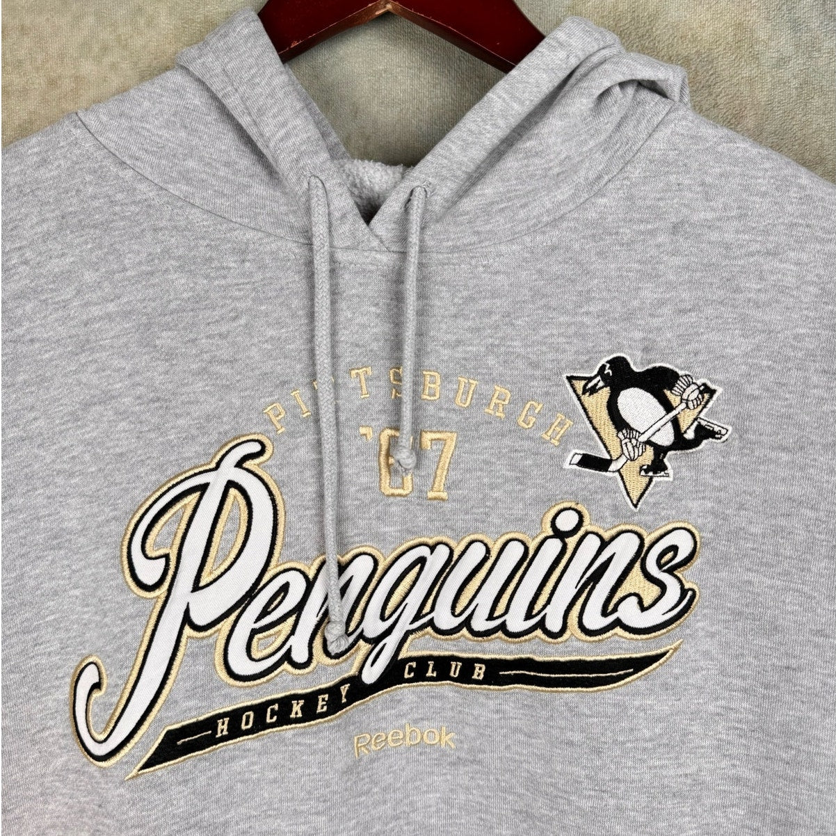 VTG Y2K Pittsburgh Penguins Hoodie Sweatshirt L