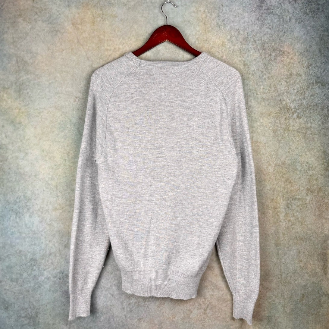 VTG 70s Logo 7 College Knit Sweater L