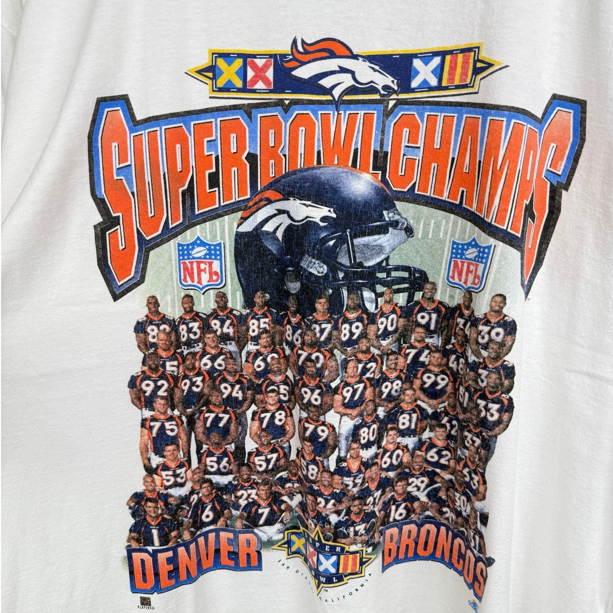 VTG 1998 Denver Broncos Super Bowl Champs Tee Starter XL