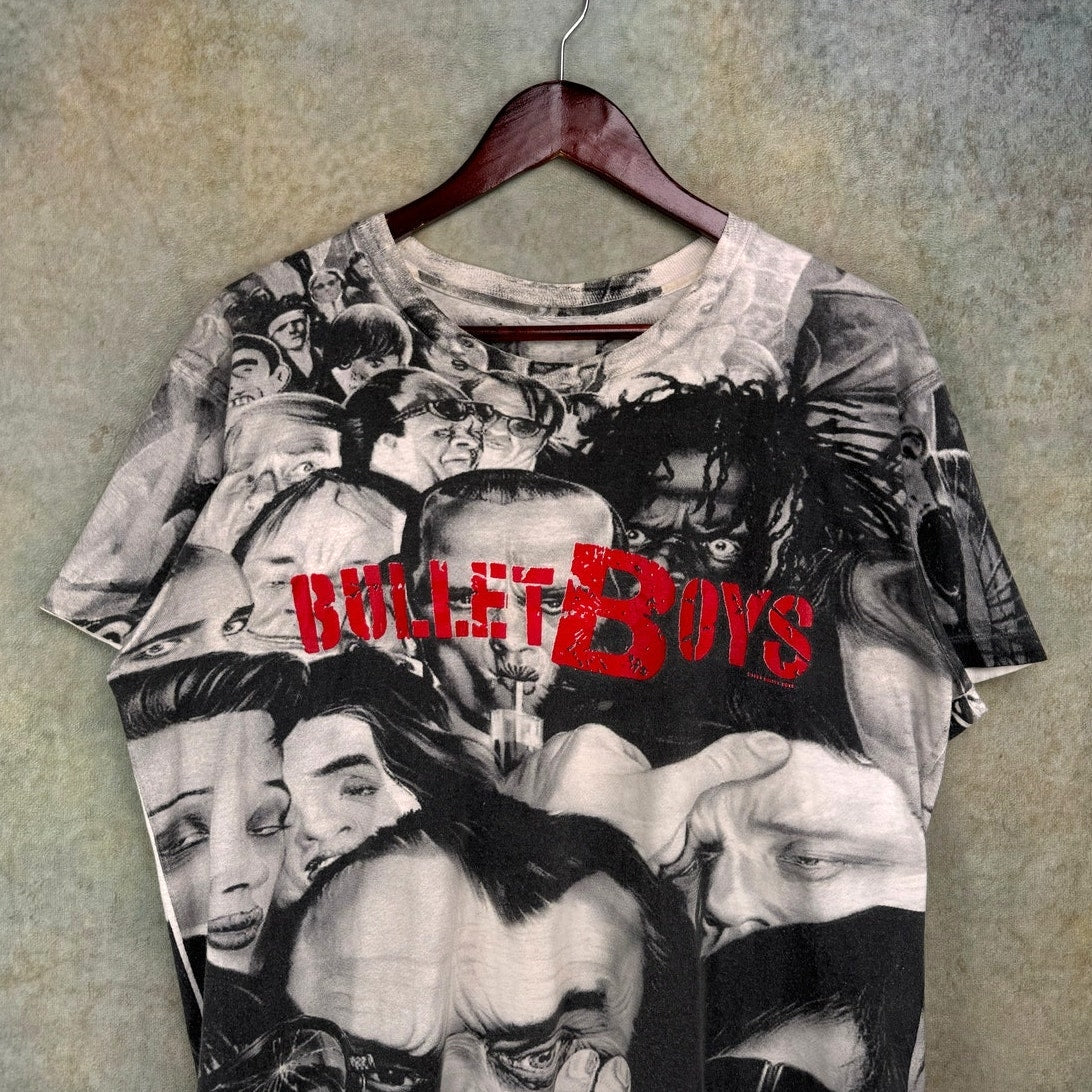 VTG 1991 Bullet Boys AOP Single Stitch T Shirt L
