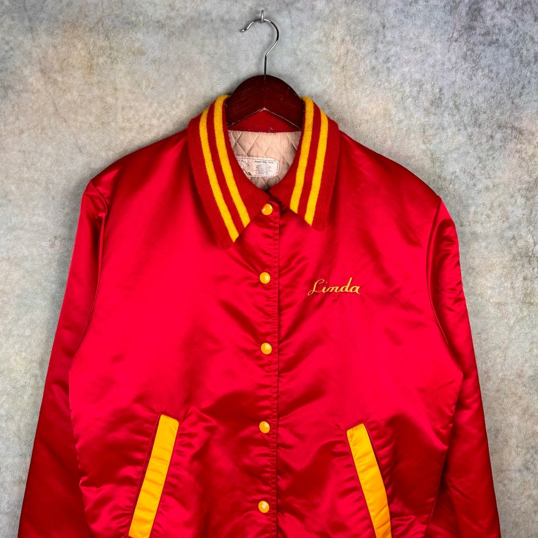 VTG 80s Satin Bomber Jacket L