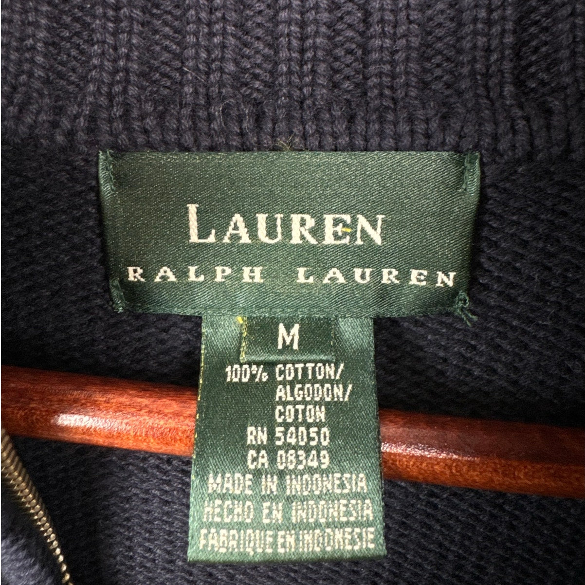 VTG 90s Ralph Lauren Cookie Crest Sweater M