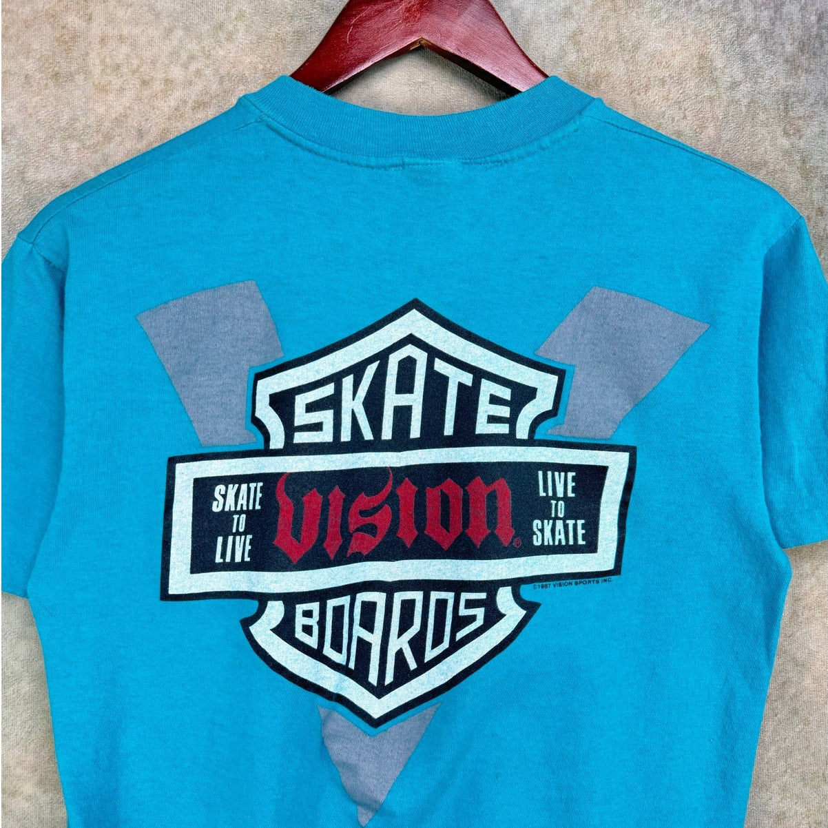 Vintage Vision Street Wear Skate To Live Skate Boards T Shirt M