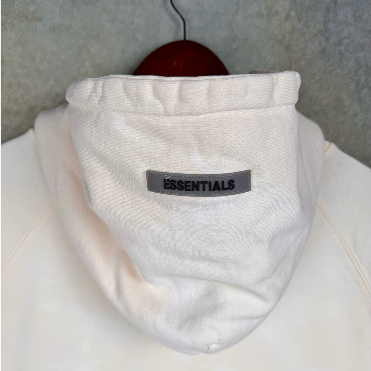 Fear of God Essentials Creme Hoodie Sweatshirt Sz L