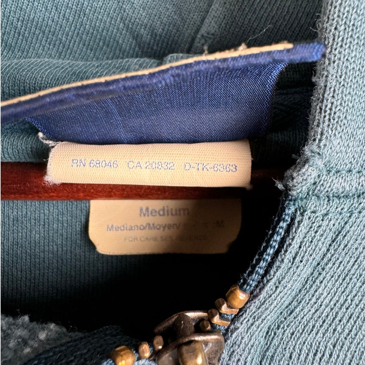 VTG 90s Blank Hoodie Sweatshirt M