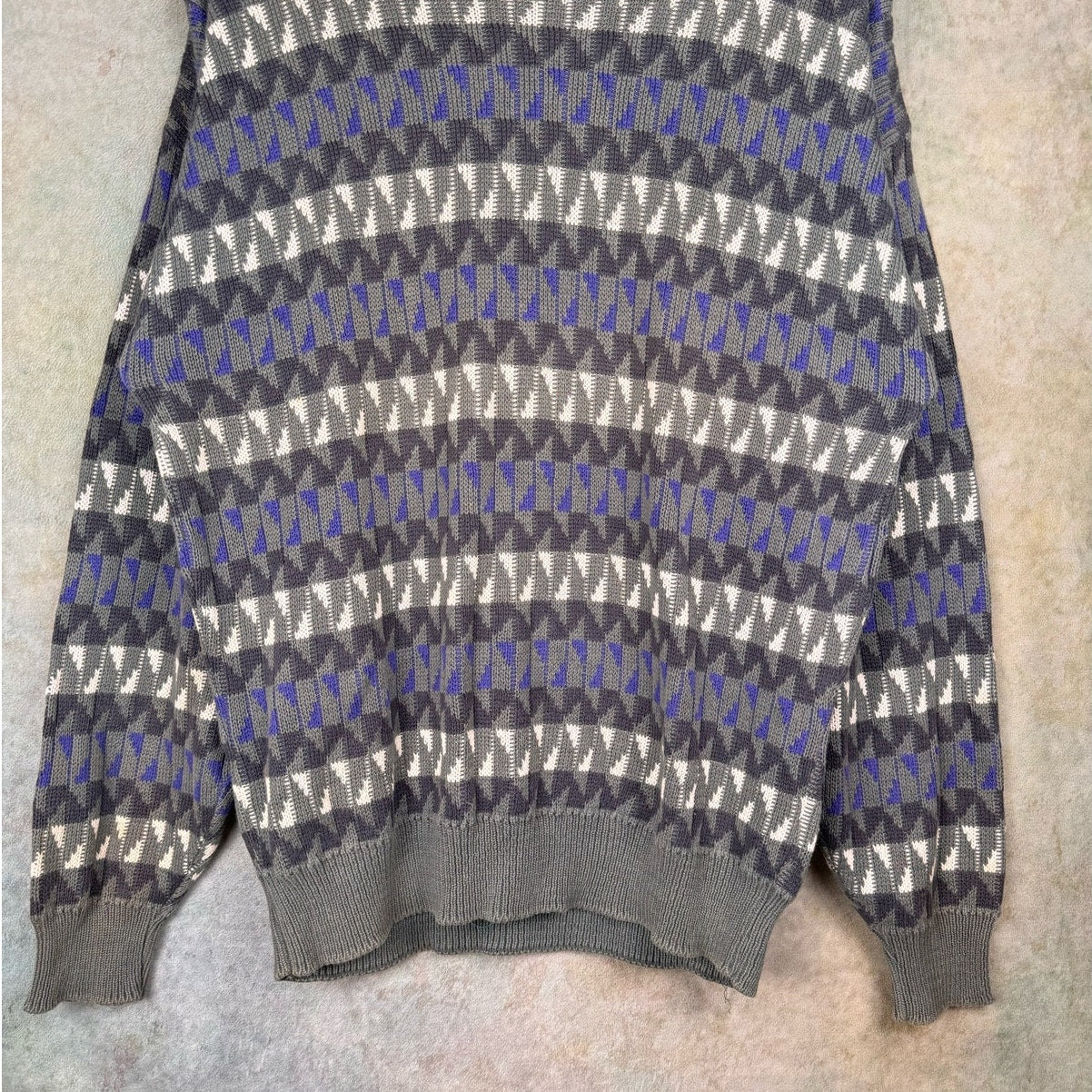 VTG 90s Striped Knit Sweater L