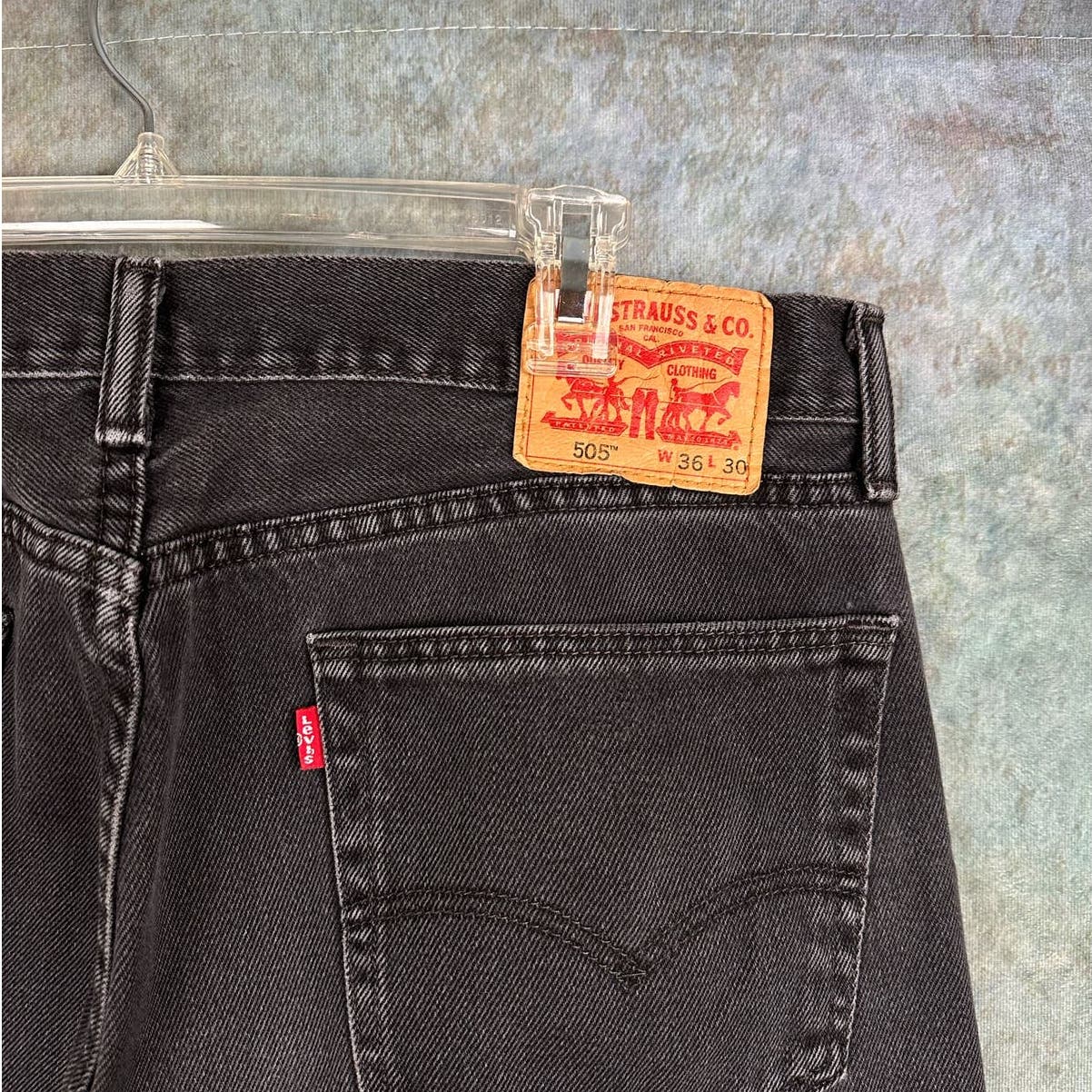 Vintage Levis 505 Black Denim Jeans 36x30