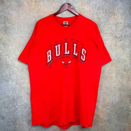 Vintage 90s Chicago Bulls NBA T Shirt Sz XL Red Basketball Pro Player