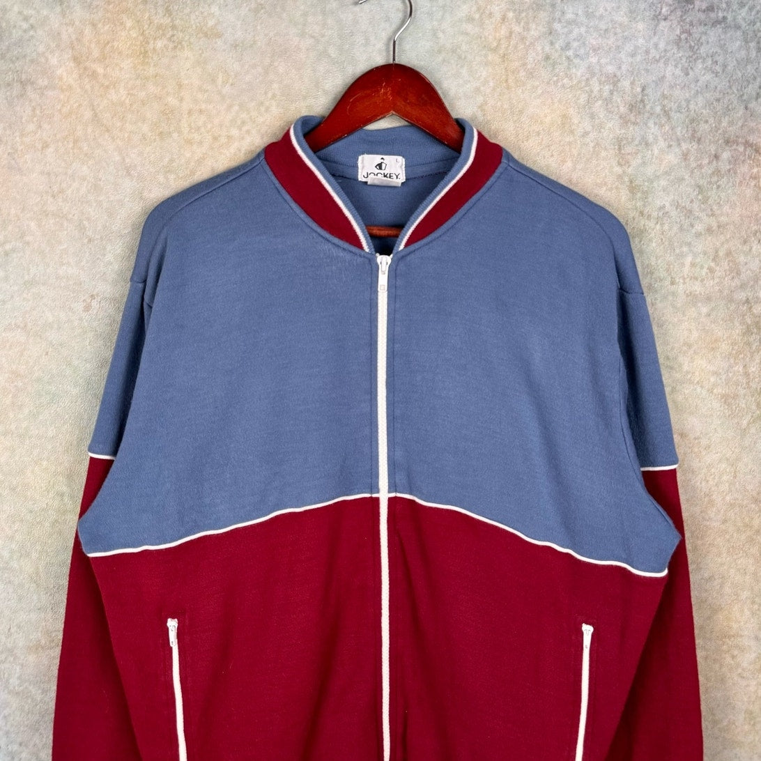 VTG 80s Color Block Track Jacket L