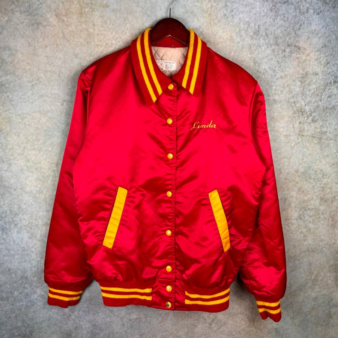 VTG 80s Satin Bomber Jacket L
