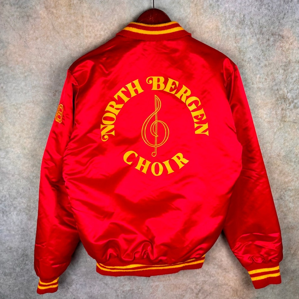 VTG 80s Satin Bomber Jacket L