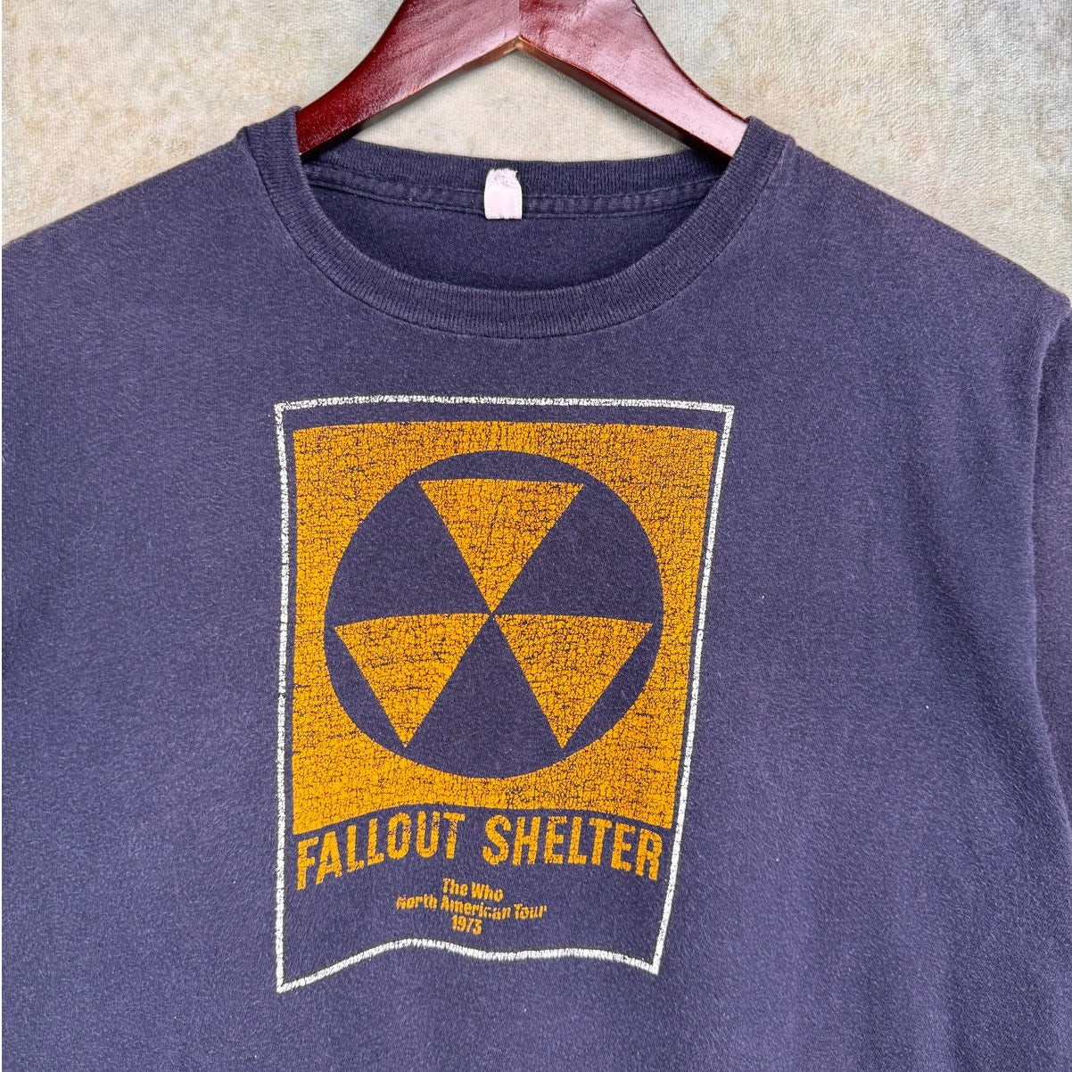 VTG 1973 The Who Fallout Shelter North AmericanTour T Shirt L