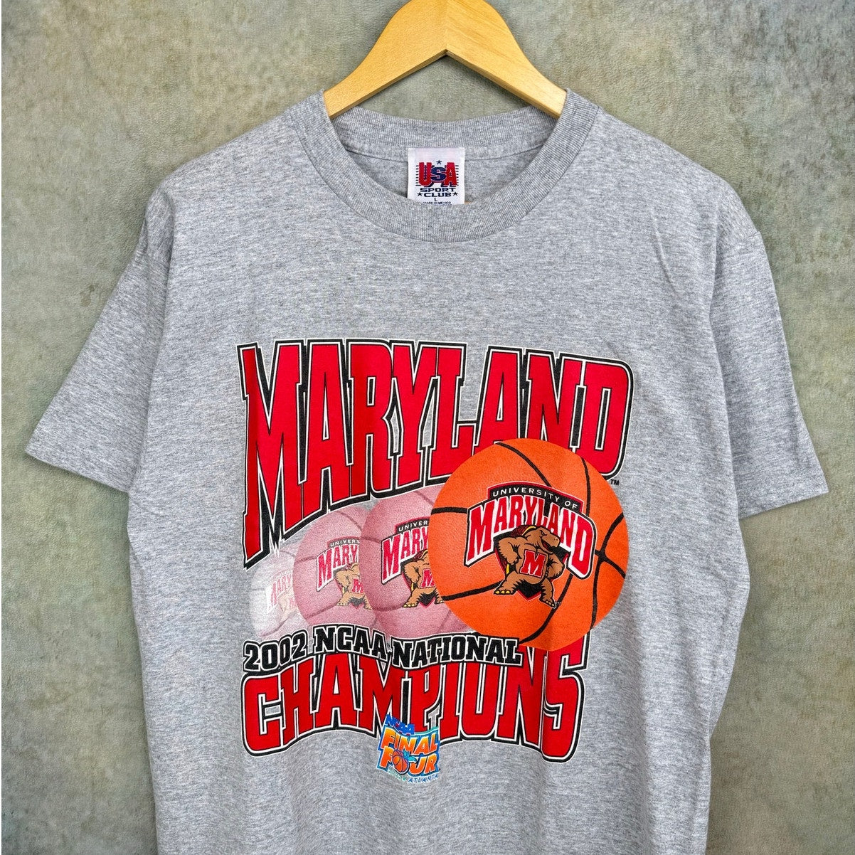 VTG 2002 Maryland Terrapins NCAA Champs T Shirt Sz L