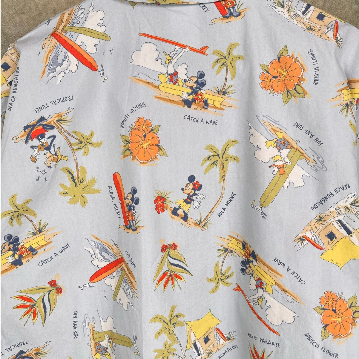 Y2K Disney Hawaiian Button Up Shirt XL