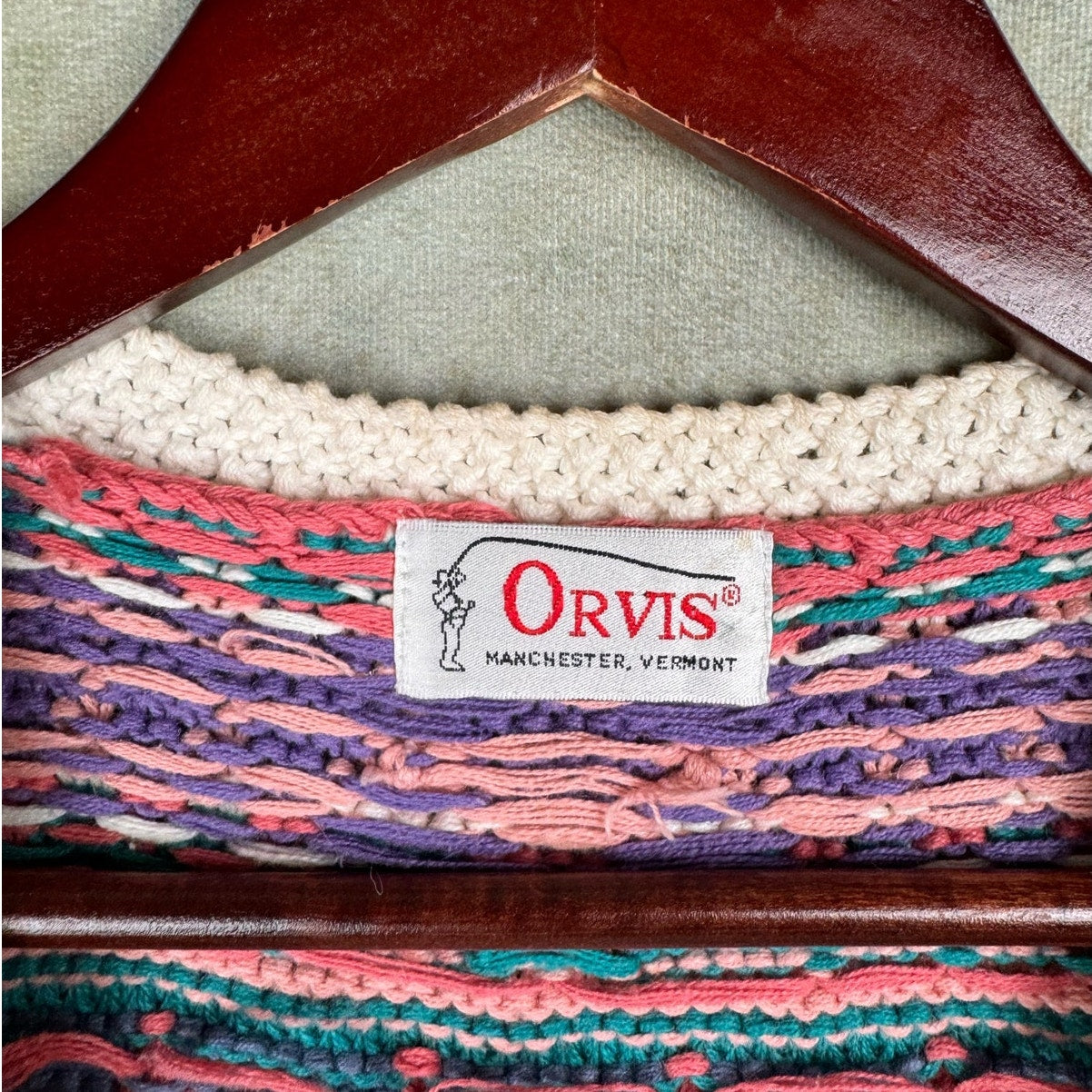 VTG 90s Striped Knit Cardigan Vest M