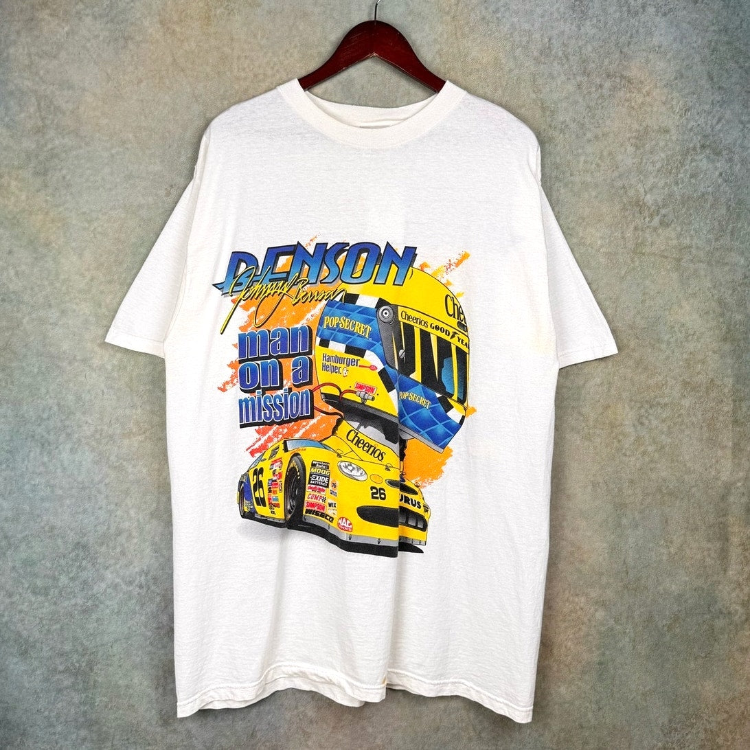 VTG 90s Nascar Big Print T Shirt XL