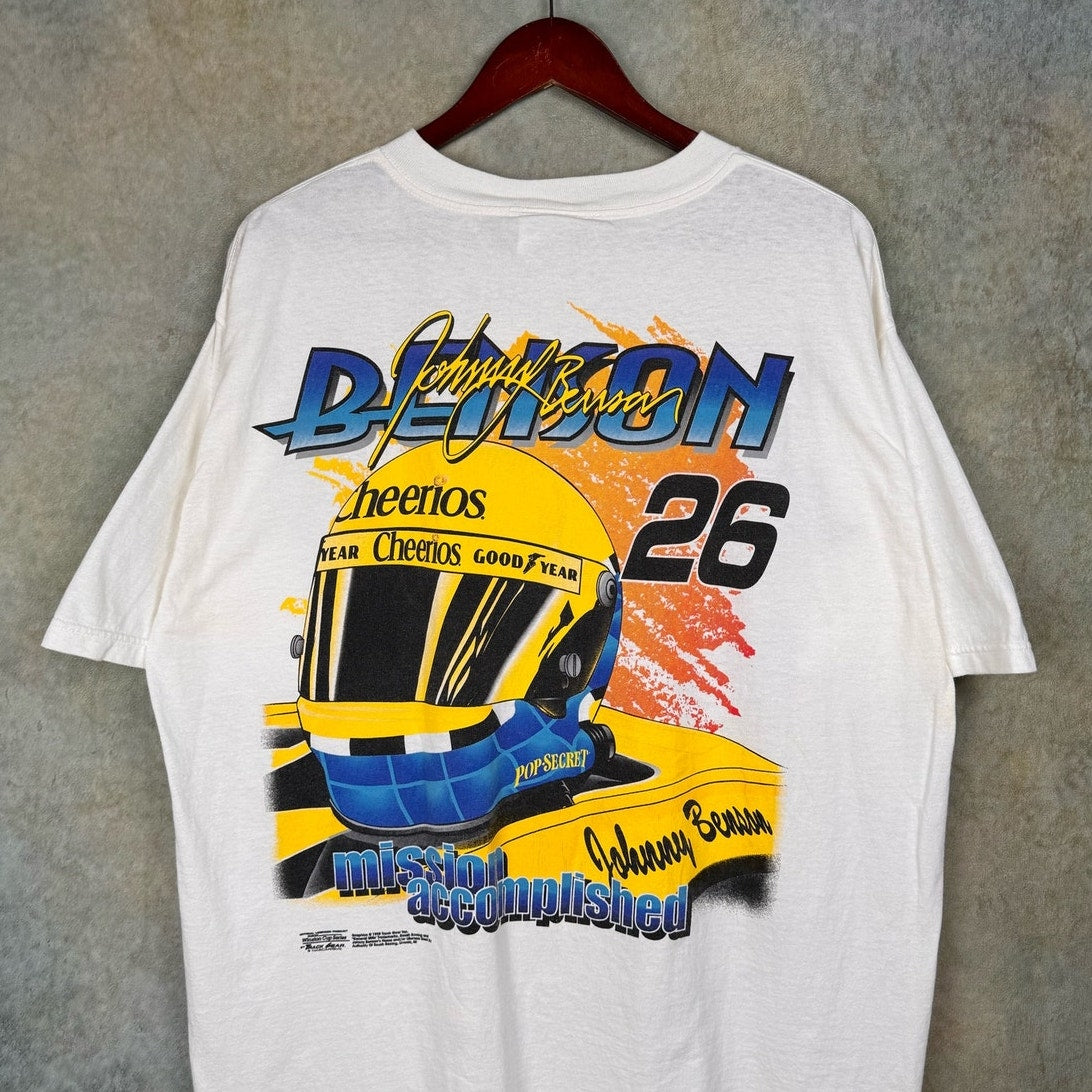 VTG 90s Nascar Big Print T Shirt XL