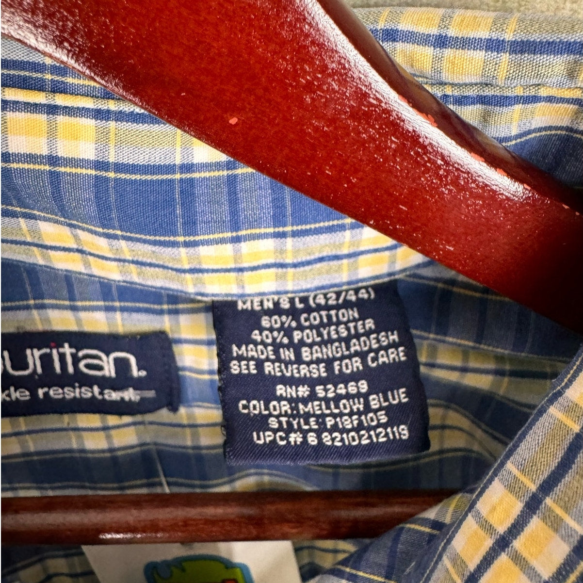 VTG 90s Puritan Plaid Short Sleeve Shirt L