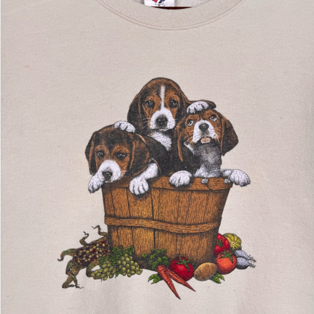 VTG 90s Beagle Puppy Dog Sweatshirt M