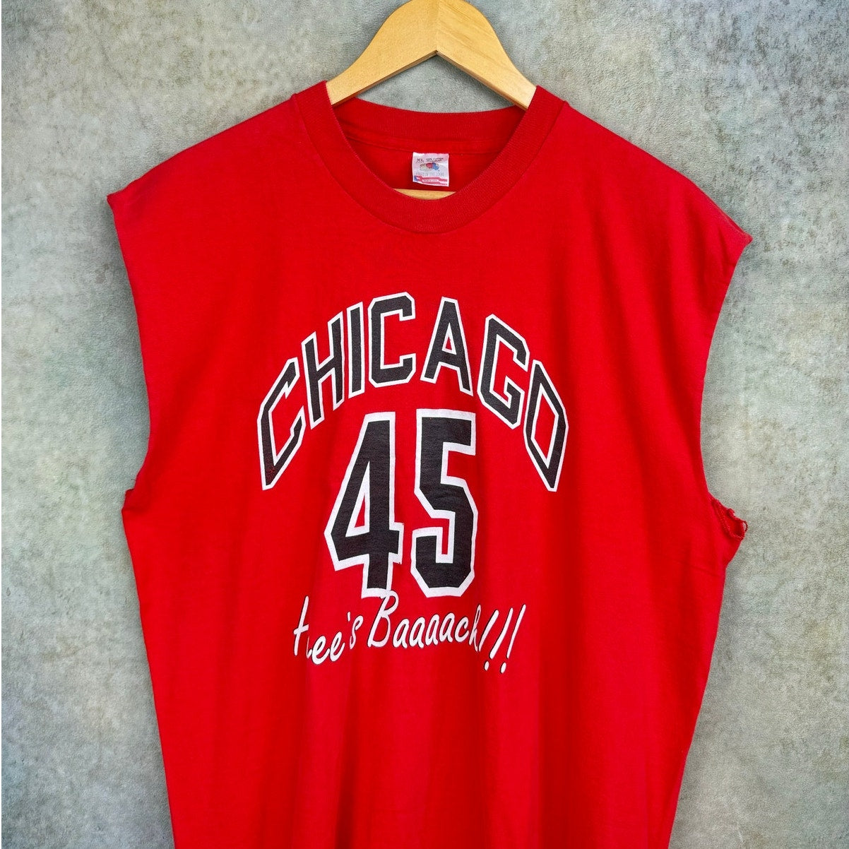 VTG 90s Michael Jordan Chicago Bulls Cut Off Shirt XL