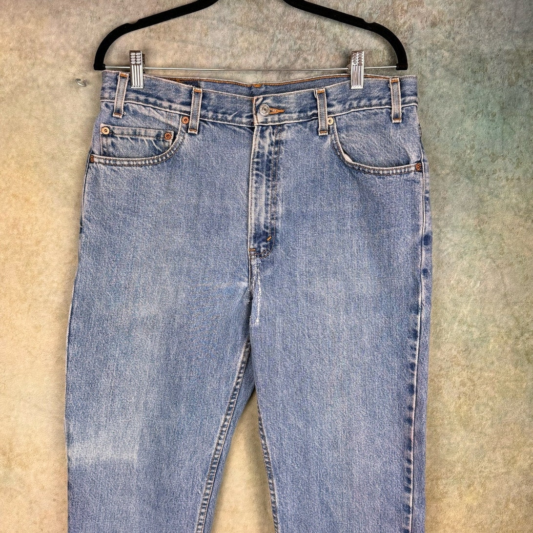 VTG 90s Levis 512 Denim Jeans 36x32 Slim Fit Tapered Leg
