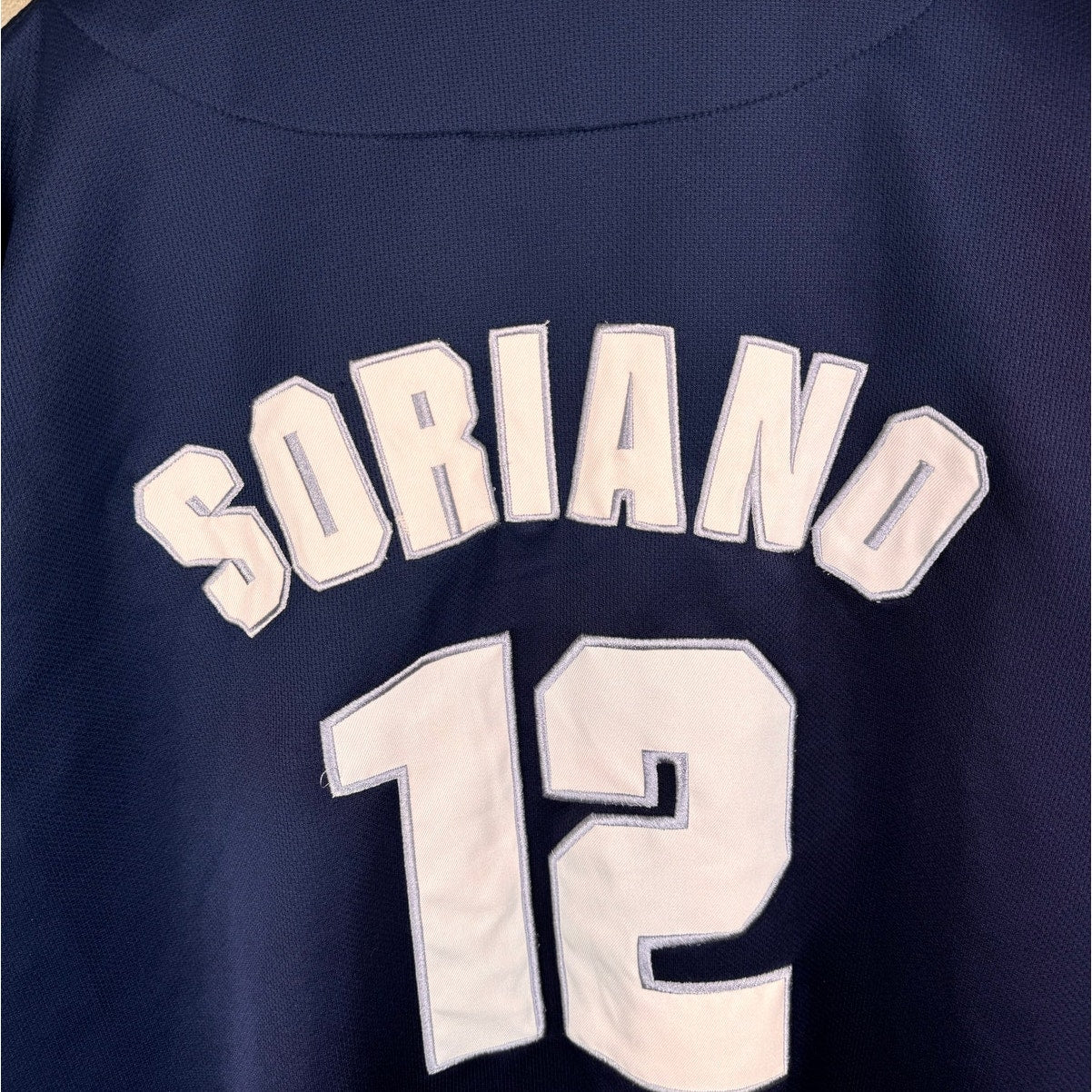 2003 New York Yankees Alfonso Soriano Jersey Sz XL Navy Blue #12 Stitched MLB