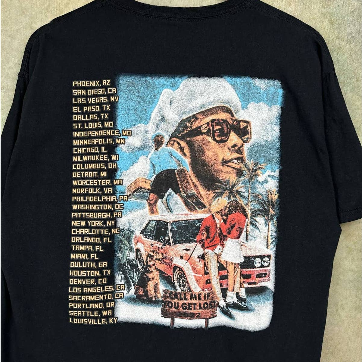 Tyler The Creator Call Me If You Get Lost Tour T Shirt 2022 L